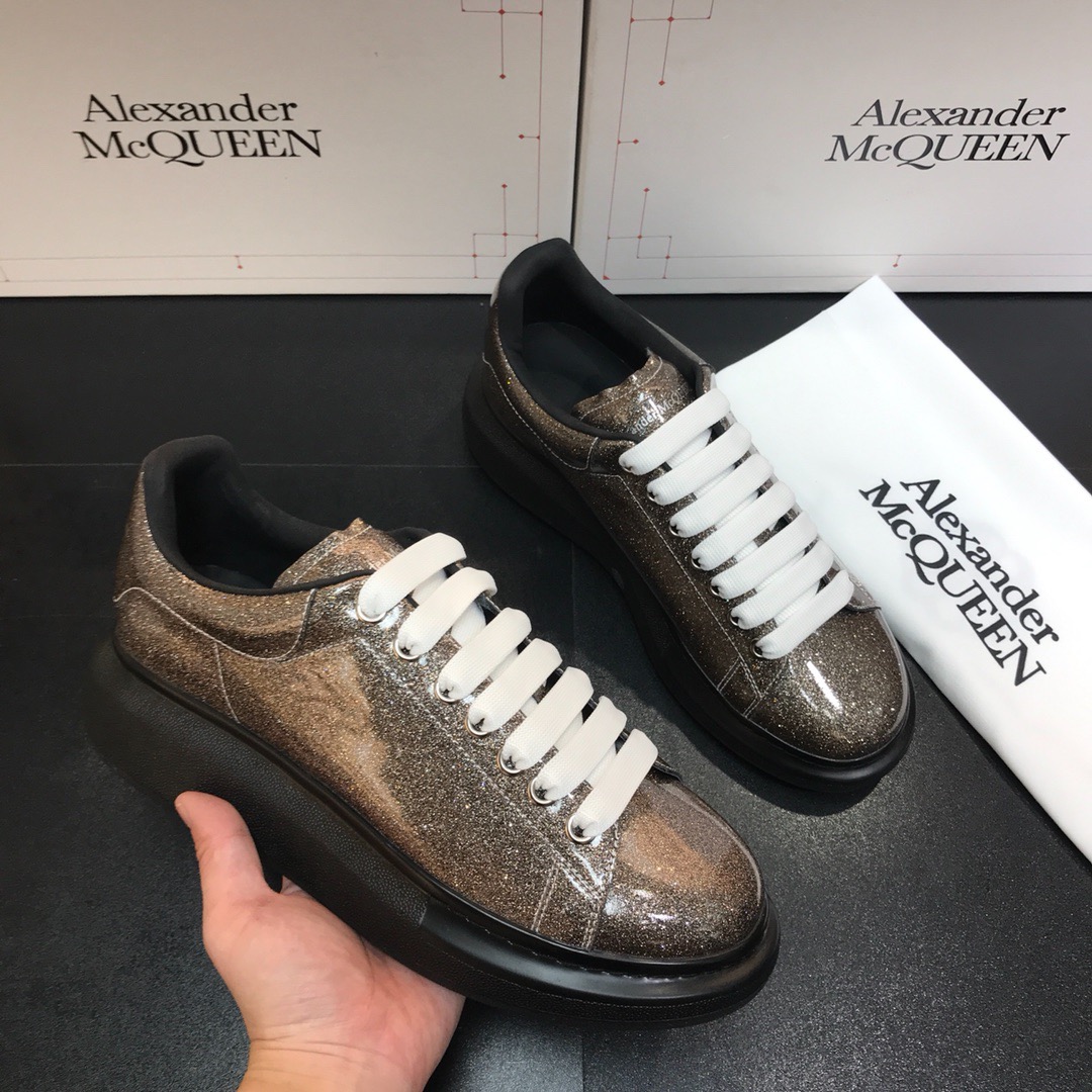 [Alexander McQUEEN] 알렉산더맥퀸 오버솔 블랙 다크실버 유광 남녀공용