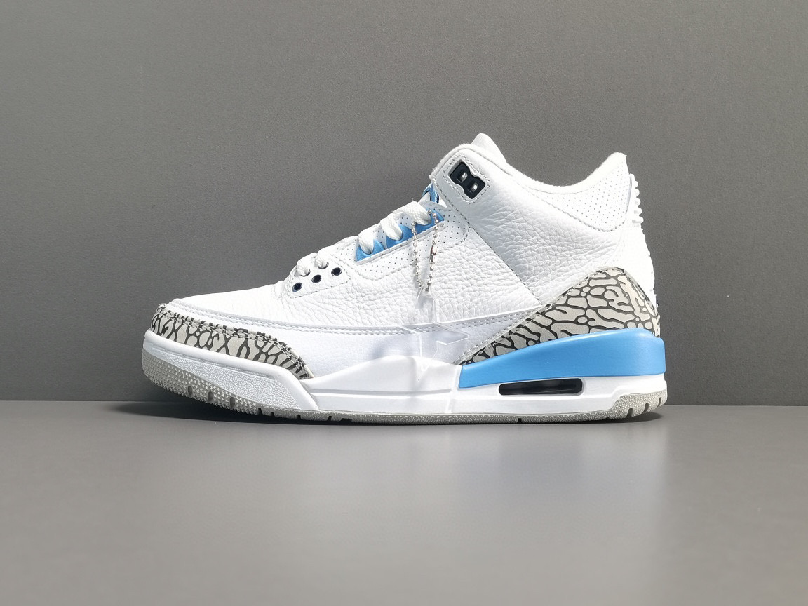 [AIR JORDAN] 에어조던3 레트로 UNC 화이트 블루 CT8532-104 남성용 (X공장)