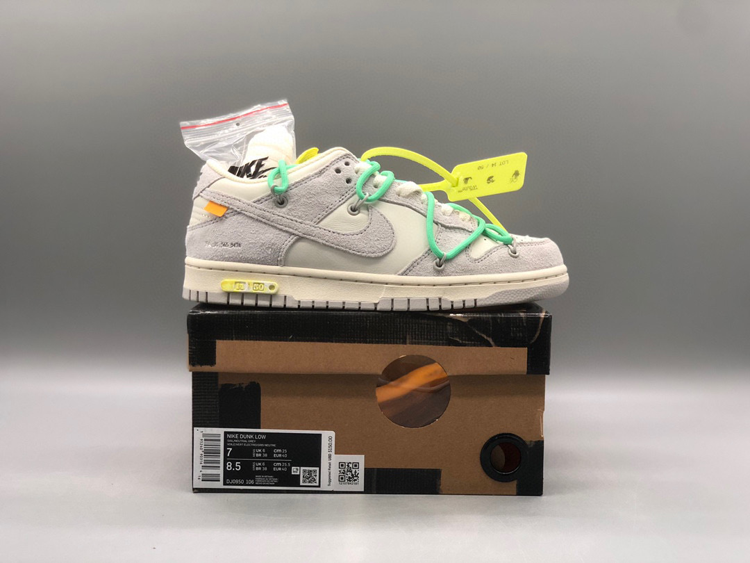 [NIKE] 오프화이트 x 나이키 덩크 로우 더 50 로트 14 The 50 DJ0950-106 남녀공용 (PKgod버전)