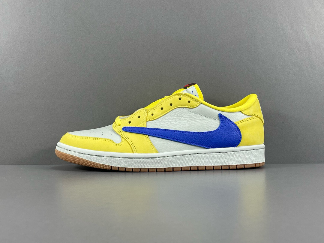 [AIR JORDAN] 트래비스 스캇 x 에어조던1 우먼스 로우 카나리 DZ4137-700 남녀공용 (PKgod버전)