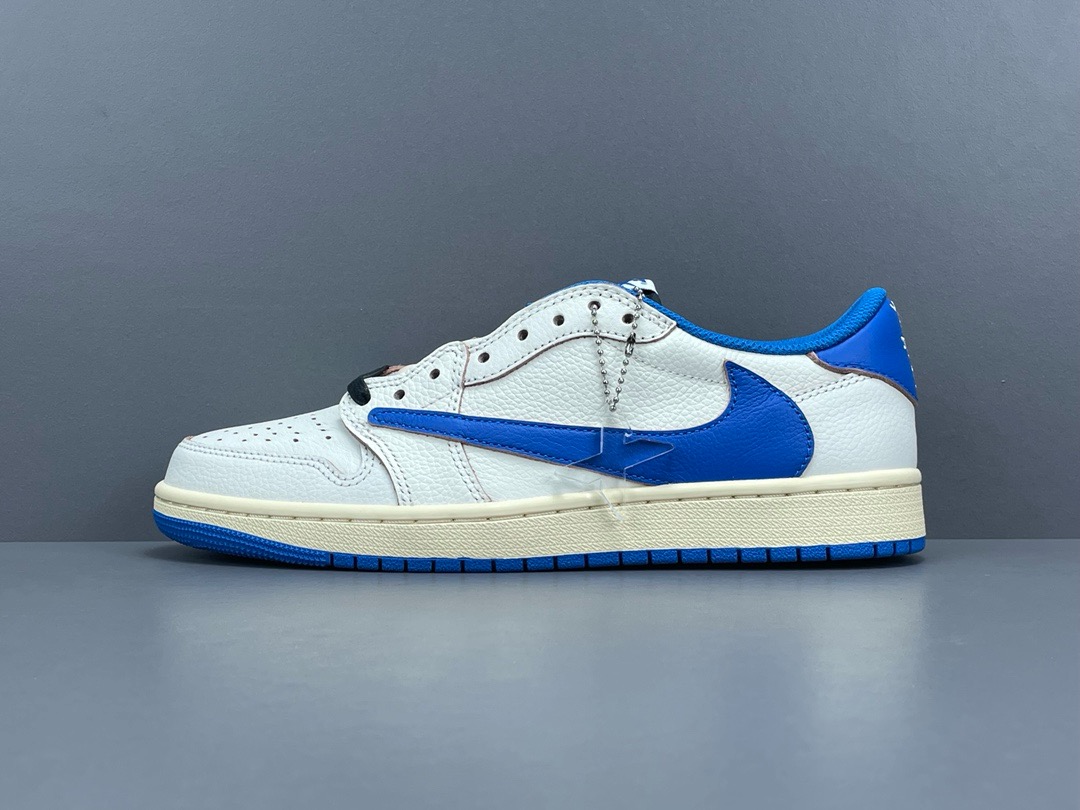 [AIR JORDAN] 트래비스 스캇 x 프라그먼트 x 에어조던1 로우 OG  SP 세일 밀리터리 블루 DM7866-104 남녀공용 (X공장)